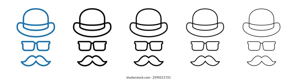 Gentleman icon Outline vector logo for web ui