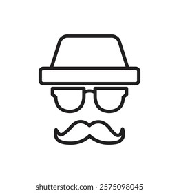 Gentleman icon Simple thin outline