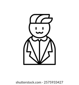 Gentleman icon simple vector symbol