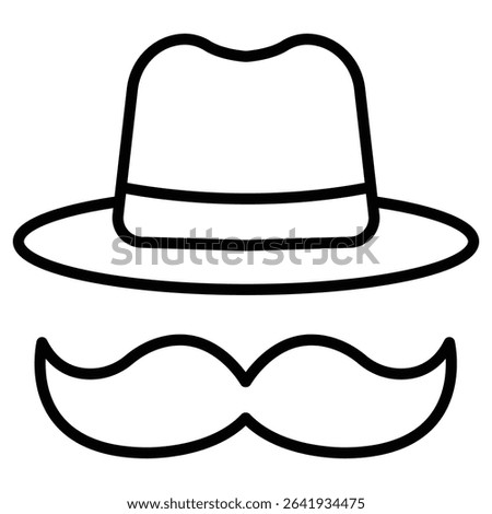 Gentleman icon Thin line vector design