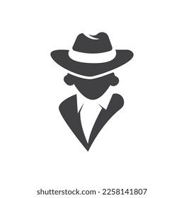 Gentleman icon vector fashion boutique and design symbol template logo