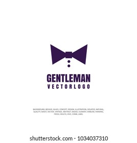 Gentleman Icon, Vector Illustration Logo Concept For Men's Clothing Boutique