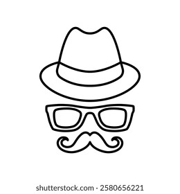Gentleman icon Vector logo set flat