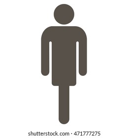 Gentleman icon. Vector style is flat iconic symbol with rounded angles, grey color, white background.