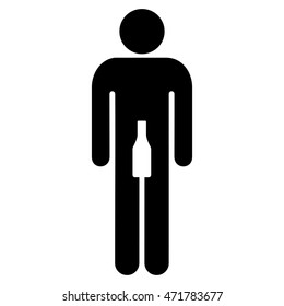 Gentleman icon. Vector style is flat iconic symbol with rounded angles, black color, white background.
