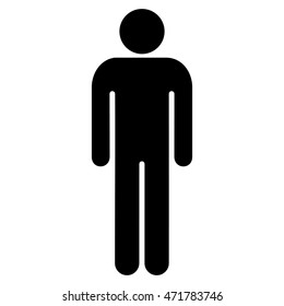 Gentleman icon. Vector style is flat iconic symbol with rounded angles, black color, white background.