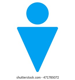 Gentleman icon. Vector style is flat iconic symbol with rounded angles, blue color, white background.