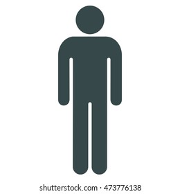 Gentleman icon. Vector style is flat iconic symbol with rounded angles, soft blue color, white background.