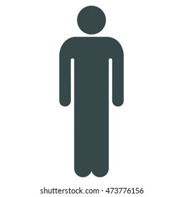 Gentleman icon. Vector style is flat iconic symbol with rounded angles, soft blue color, white background.