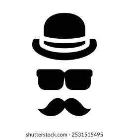 Gentleman icon web design in vector