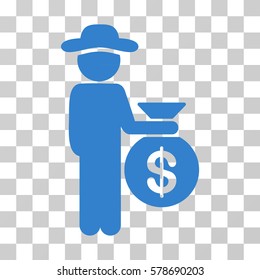 Gentleman Investor icon. Vector illustration style is flat iconic symbol, cobalt color, transparent background. Designed for web and software interfaces.