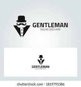 Gentleman logo. Classic style logo. Vector illustration