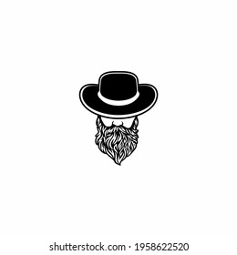 Gentleman logo design. Awesome our combination man 
with hat and beard logo.