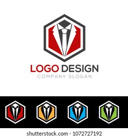 Gentleman Logo Design Template Vector