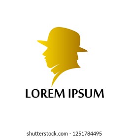 gentleman logo icon, vector
