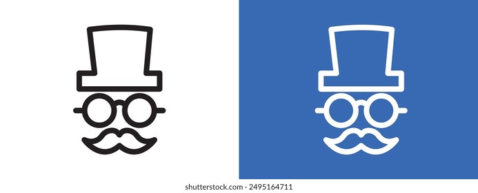 Gentleman logo sign set vector outline