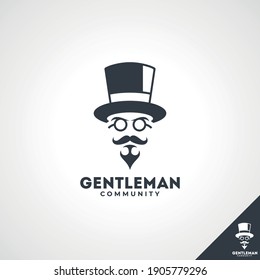 Gentleman Logo Template . .
