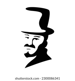 diseño de la plantilla del logotipo de caballero. hombre con ese icono, signo y símbolo.