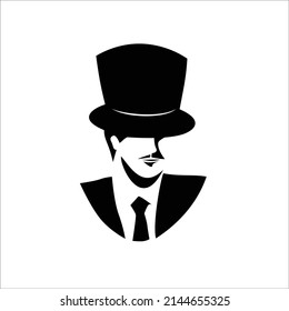 plantilla de logotipo de caballero. signo de silueta de hombre, ilustración vectorial de símbolo.