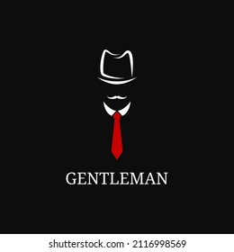 gentleman logo vector design template