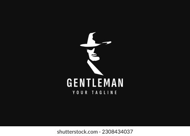 gentleman logo vector icon illustration