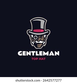 Gentleman Mascot Logo Design 1
