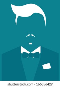 Gentleman minimalistic illustration