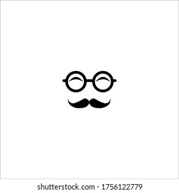 hidalgo con bigote y gafas ilustraciones vectoriales