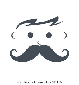 gentleman mustache cartoon illustration
