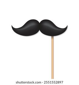 Ícone do bigode de cavalheiro em estilo plano. Ilustração de vetor de penteado Whisker no plano de fundo isolado. Conceito comercial de sinal de bigode.