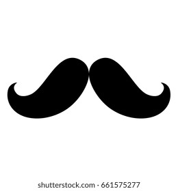 gentleman mustache isolated icon