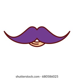 gentleman mustache isolated icon
