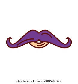 gentleman mustache isolated icon