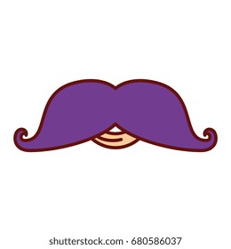 gentleman mustache isolated icon