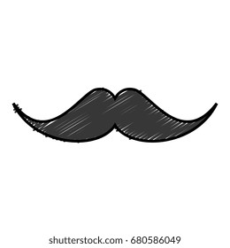 gentleman mustache isolated icon