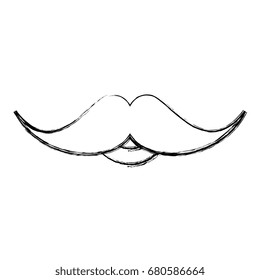gentleman mustache isolated icon