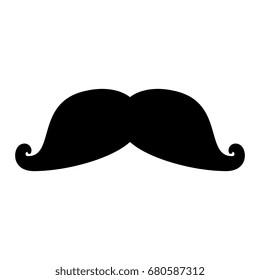 gentleman mustache isolated icon