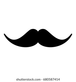 gentleman mustache isolated icon