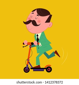 the gentleman on the scooter