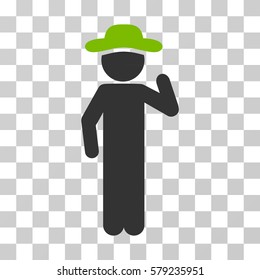 Gentleman Opinion icon. Vector illustration style is flat iconic bicolor symbol, eco green and gray colors, transparent background. Designed for web and software interfaces.