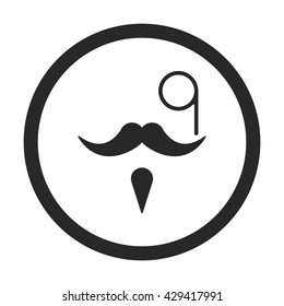 Gentleman Party Mask  sign simple icon on  background