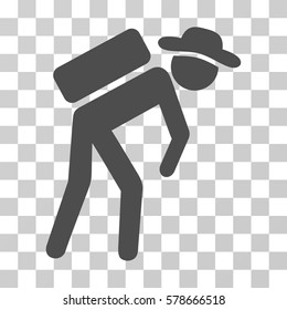 Gentleman Porter icon. Vector illustration style is flat iconic symbol, gray color, transparent background. Designed for web and software interfaces.
