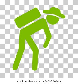 Gentleman Porter icon. Vector illustration style is flat iconic symbol, eco green color, transparent background. Designed for web and software interfaces.