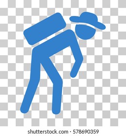 Gentleman Porter icon. Vector illustration style is flat iconic symbol, cobalt color, transparent background. Designed for web and software interfaces.
