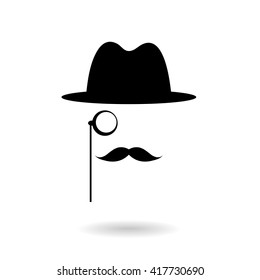 Gentleman Portrait Icon Stock Vector (royalty Free) 417730690 