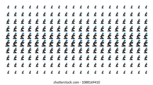 Gentleman pray icon halftone pattern, constructed for backgrounds, covers, templates and abstraction concepts. Vector gentleman pray symbols arranged into halftone matrix.