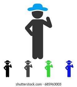 Gentleman Proposal flat vector pictograph. Colored gentleman proposal gray, black, blue, green pictogram versions. Flat icon style for graphic design.