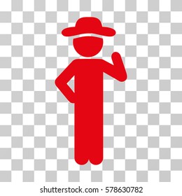 Gentleman Proposal icon. Vector illustration style is flat iconic symbol, red color, transparent background. Designed for web and software interfaces.