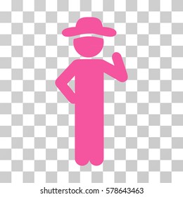 Gentleman Proposal icon. Vector illustration style is flat iconic symbol, pink color, transparent background. Designed for web and software interfaces.
