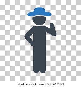 Gentleman Proposal icon. Vector illustration style is flat iconic bicolor symbol, smooth blue colors, transparent background. Designed for web and software interfaces.